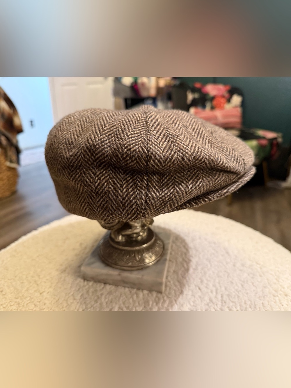 🤎 Vintage Totes Herringbone Newsboy Cap — Classic Grandpa-Core Style 🤎